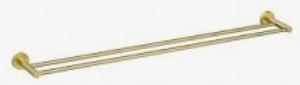 Otus Slimline SS304  Towel Rail Double Brushed Gold 900mm