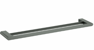 Cora Towel Rail Double Brushed Nickel 600mm