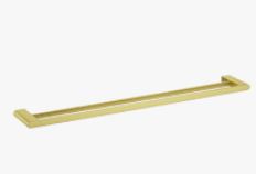 Cora Towel Rail Double Brushed Gold 800mm