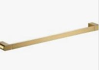 Flores Towel Rail Single Brushed Gold 600mm