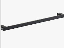 Flores Towel Rail Single Matt Black 600mm