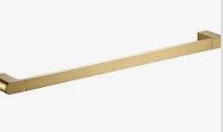 Flores Towel Rail Single Brushed Gold 800mm
