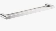Flores Towel Rail Double Brushed Nickel 600mm