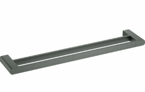Flores Towel Rail Double Gunmetal 600mm