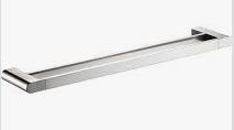 Flores Towel Rail Double Matt Black 800mm