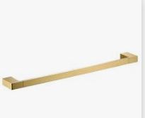 Ceram Towel Rail Single Brushed Gold 600mm
