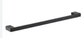 Ceram Towel Rail Single Matt Black 800mm