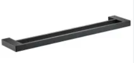 Ceram Towel Rail Double Matt Black 800mm