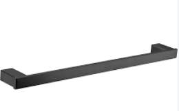 Rosa Towel Rail Single Matt Black 750mm