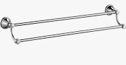 Clasico Towel Rail Double Brushed Nickel 600mm