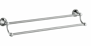 Clasico Towel Rail Double Brushed Nickel 800mm
