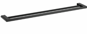 Clasico Towel Rail Double Matt Black 800mm