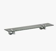 Clasico Shelf Glass Brushed Nickel