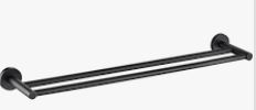 Otus Towel Rail Double Matt Black 600mm