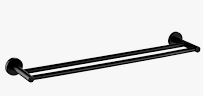 Otus Towel Rail Double Matt Black 750mm