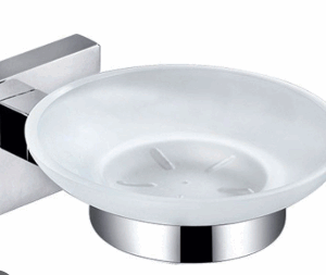 Sara Soap Dish Glass Chrome