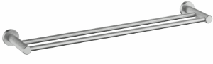 Linie  Double Towel Rail 600  mm In Brushed Nickel