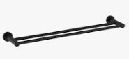 Linie  Double Towel Rail 600  mm In Matt Black