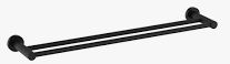 Linie  Double Towel Rail 800  mm In Gun Metal