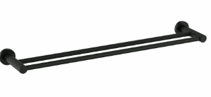 Linie  Double Towel Rail 800  mm In Matt Black