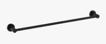 Linie  Single Towel Rail 600  mm In Gun Metal