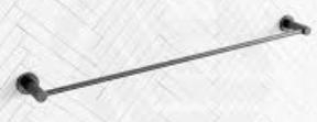 Linie  Single Towel Rail 800  mm In Gun Metal