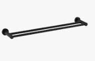 Linie  Single Towel Rail 800  mm In Matt Black
