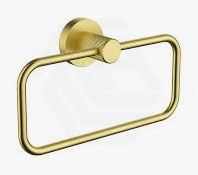 Linie Towel Ring In Brushed Gold