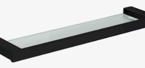 Cubic Glass Shelf – Matte Black