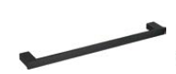 Cubic Single Towel Rail 600mm – Matte Black