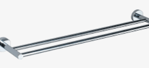 Dome Double Towel Rail 750mm – Matte Black