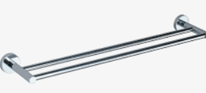 Dome Single Towel Rail 600mm – Matte Black