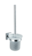 Square Glass Toilet Brush Holder