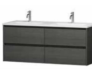 Alana Charcoal 1200 Vanity – Wall Hung – DBL – QS
