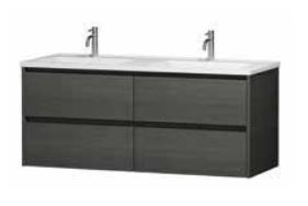 Alana CHARCOAL 1200 Vanity – Wall Hung – VC – DBL