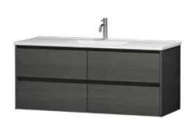Alana CHARCOAL 1200 Vanity – Wall Hung – VC – SGL