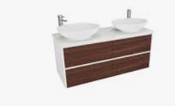 Alana Charcoal 1500 Vanity – Wall Hung – SGL – LHB – QS