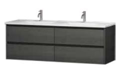 Alana CHARCOAL 1500 Vanity – Wall Hung – PM – SGL