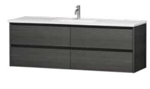 Alana Charcoal 1500 Vanity – Wall Hung – SGL – QS