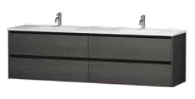 Alana CHARCOAL 1800 Vanity – Wall Hung – PM – DBL