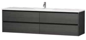 Alana CHARCOAL 1800 Vanity – Wall Hung – PM – SGL