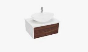 Alana Charcoal 600 Vanity – Wall Hung – QS