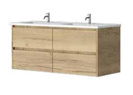 Alana OAK 1200 Vanity – Wall Hung – VC – DBL