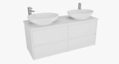 Alana OAK 1200 Vanity – Wall Hung – SGL – LHB – QS