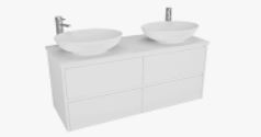 Alana OAK 1200 Vanity – Wall Hung – SGL – RHB – QS