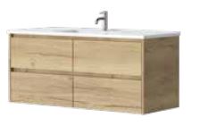 Alana OAK 1200 Vanity – Wall Hung – PM – SGL