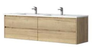 Alana OAK 1800 Vanity – Wall Hung – PM – DBL