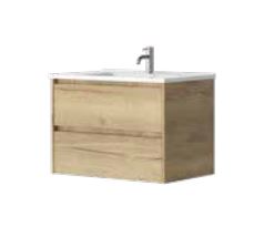 Alana OAK 750 Vanity – Wall Hung – QS
