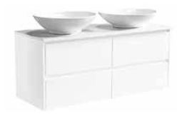 Alana White 1200 Vanity – Wall Hung – DBL – QS