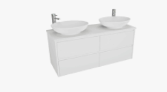 Alana White 1200 Vanity – Wall Hung – SGL – RHB – QS